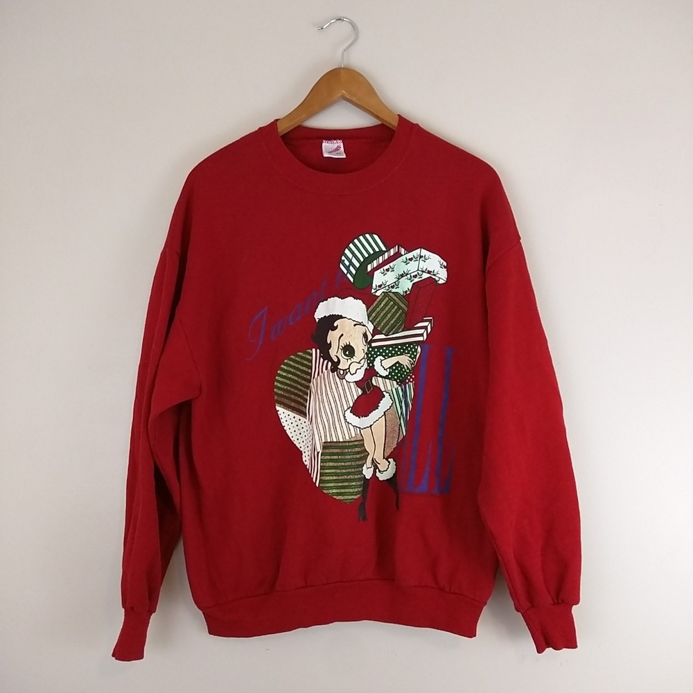 Betty Boop Christmas sweater stocking cute vintage